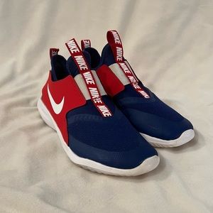 Nike Flex Runner Red White Blue Sz 5Y
